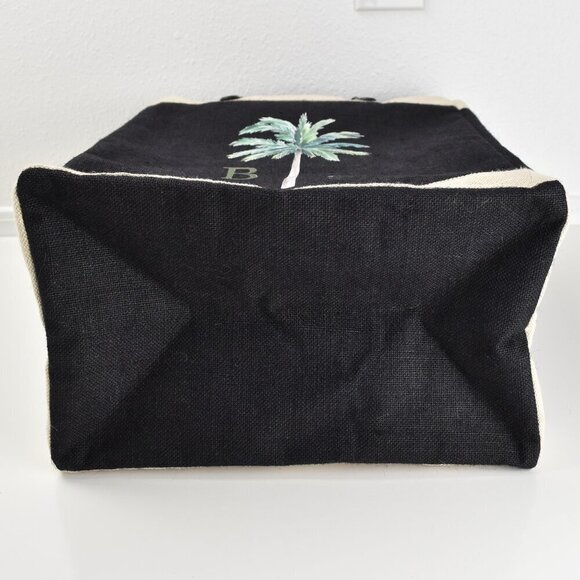 Apolis Market Bag Black Palm Tree BS Tote Bag - Picture 10 of 12